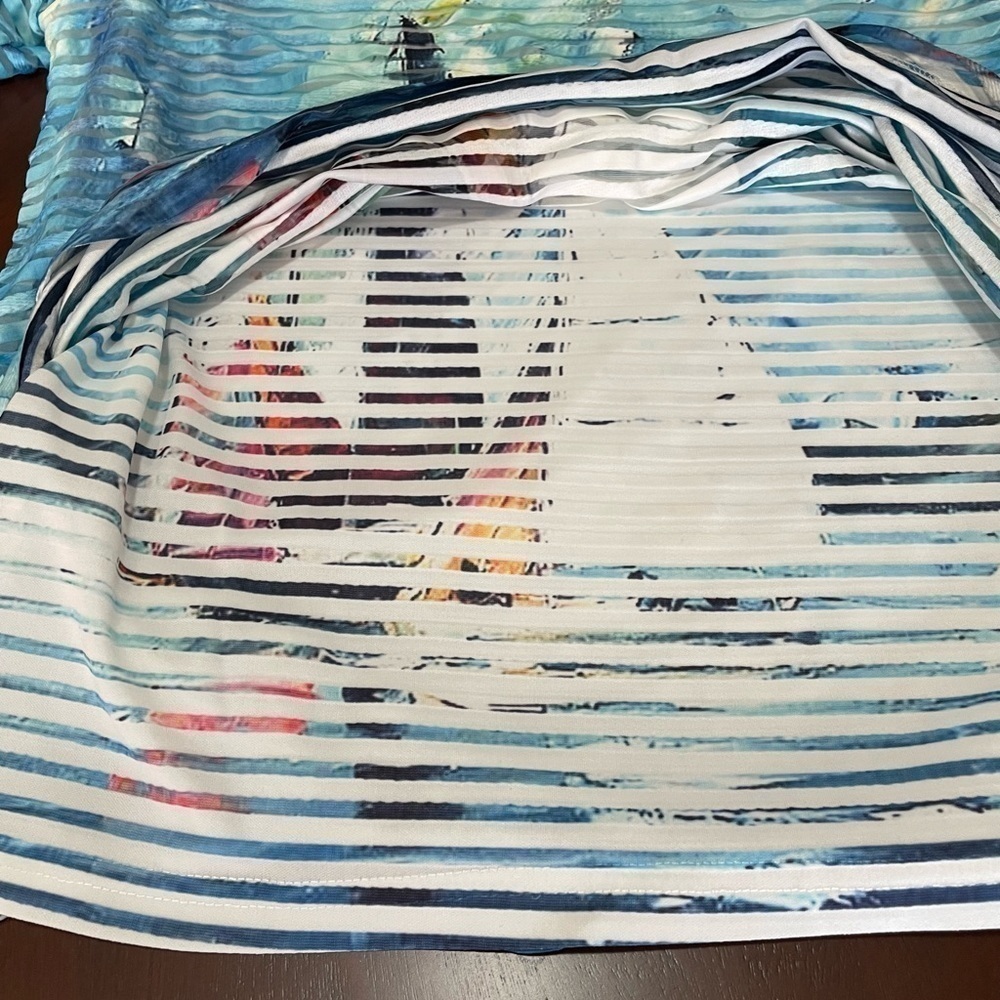 Favorite Casual women’s shirt with linen size M new no tag . Short sleeve - Picture 3 of 5